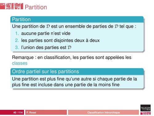 Classification automatique - Fabrice Rossi