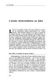 L'atonie mitterrandienne au ZaÃ¯re - Politique Africaine