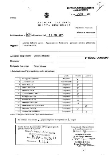 Azienda Calabria Lavoro - Consiglio regionale della Calabria