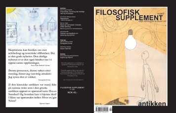 FILosoFIsK sUppLEmENT - Universitetet i Oslo