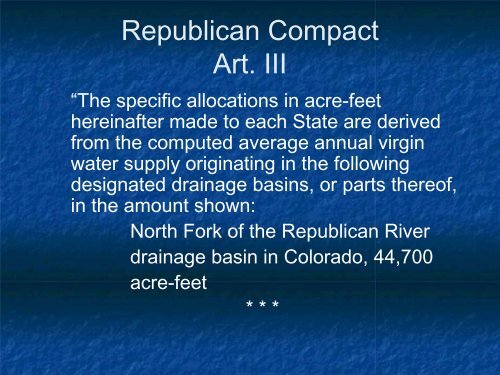 Arkansas and Republican River Basin