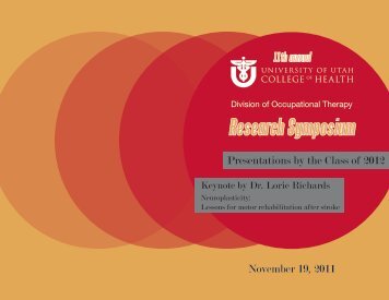 2011 Symposium Program - College of Health - University of Utah