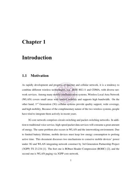 Chapter 1 Introduction 1.1 Motivation