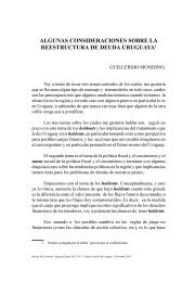 algunas consideraciones sobre la reestructura de deuda uruguaya1