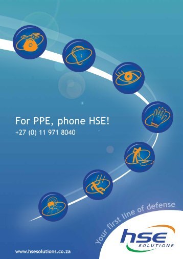 For PPE, phone HSE! - MiningSafety.co.za