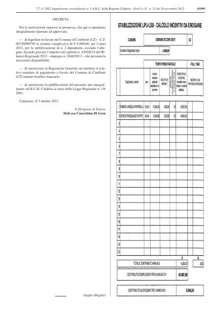 repubblica italiana bollettinoufficiale della regione calabria