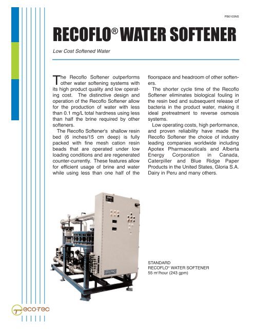 Softener Data PB0103NS.qxd - Eco-Tec