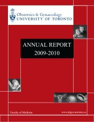 ANNUAL REPORT 2009-2010 - University of Toronto Department of ...