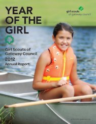 2012 Annual Report - Girl Scouts of Gateway Council