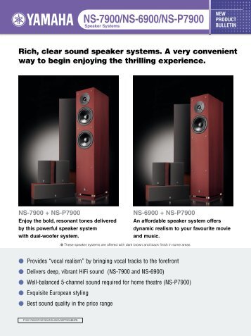 Yamaha 7900 Series- Manual - Sound Group Holdings