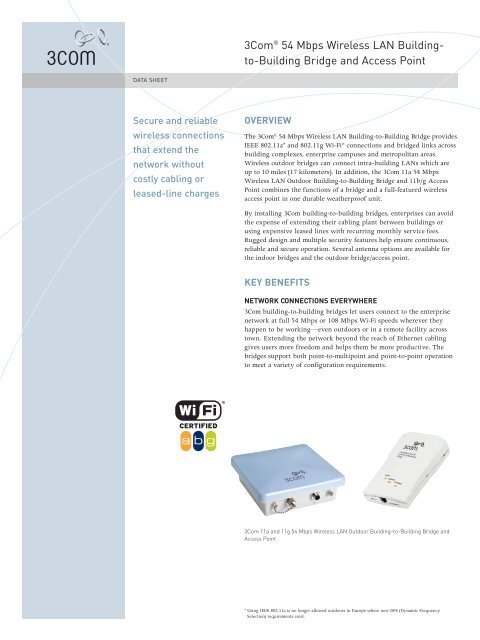 3Com Outdoor Wireless LAN Bridge - CyberStreams