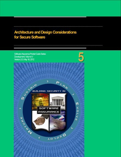 Architecture and Design Considerations - Build Security In - US-CERT