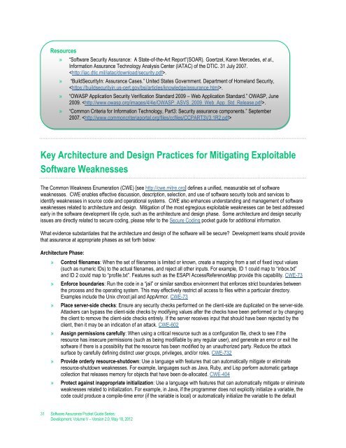 Architecture and Design Considerations - Build Security In - US-CERT