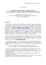 Confidentiality & the Certified Confidentiality Officer - The Journal of ...