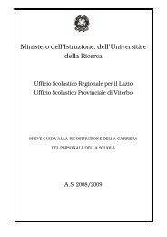 Corso ricostruzione carriera - Centro servizi amministrativi di Viterbo