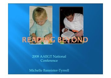 2008 AAEGT National Conference Michelle Bannister-Tyrrell