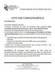 VOTO POR CORRESPONDÃNCIA