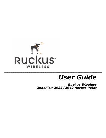 Ruckus Wireless ZF2925 and ZF2942 APs User Guide