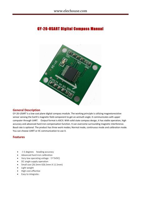 gy-26 manual.pdf - Elechouse