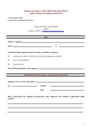 MODULO DI RICHIESTA DI PATROCINIO - Comune di Cantù