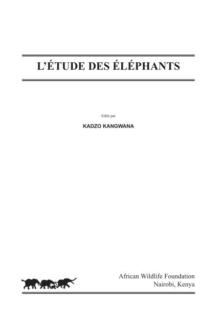 1er CHAPITRE - African Wildlife Foundation