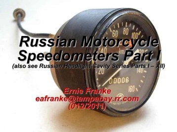 Russian Motorcycle Speedometers Part I - Good Karma Productions