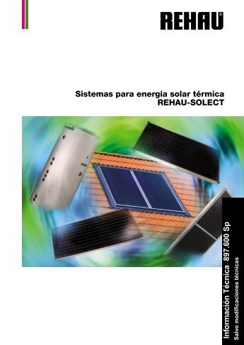 Sistema de EnergÃ­a Solar TÃ©rmica REHAU - Solect - Basf