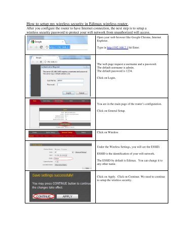 Edimax setup software