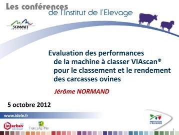 Evaluation des performances de la machine à classer VIAscan ...