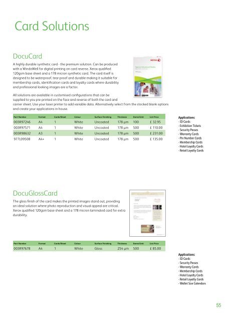 Xerox Paper Range - Document Logic