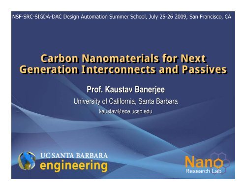 Carbon Nanomaterials for Next Generation Interconnects and ...