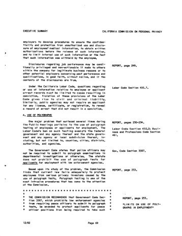 Page 1 EXECUTIVE SUMMARY CALI FORN I A COMM I 55 ION ON ...