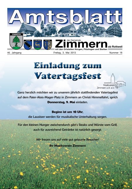 Amtsblatt KW 18 - Zimmern ob Rottweil