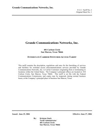 Grande Communications Networks, Inc.
