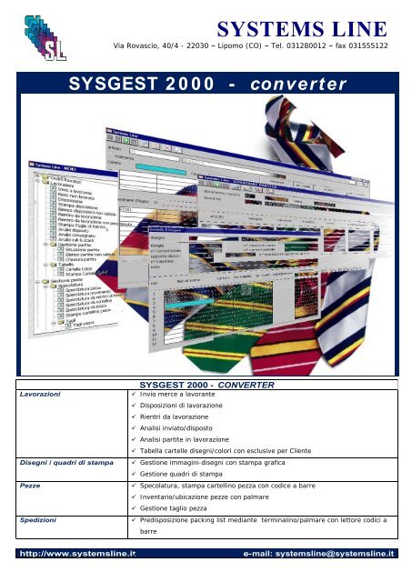 SYSGEST 2000 - converter - Systems Line srl