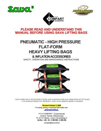 pneumatic - high pressure flat-form heavy lifting bags - COMPART