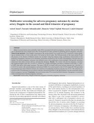 Multicenter screening for adverse pregnancy outcomes by uterine ...