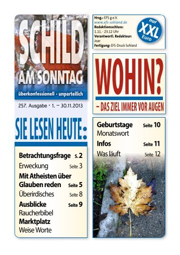 Gemeindeblatt November 2013 - Evangelische Freikirche Sohland