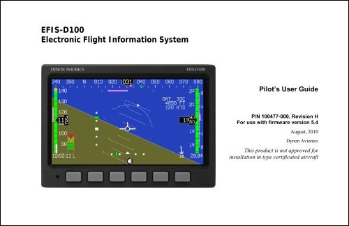 EFIS-D100 Electronic Flight Information System - Dynon Avionics
