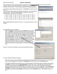 MATH 219 STATISTICS GRAPHS LAB MINITAB All of these graphs ...