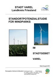 Standortpotenzialstudie fÃ¼r Windparks im Stadtgebiet ... - Stadt Varel