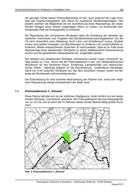 Standortpotenzialstudie fÃ¼r Windparks im Stadtgebiet ... - Stadt Varel