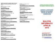 Buletin informativ - aprilie 2010 [pdf] - AJOFM - Hunedoara