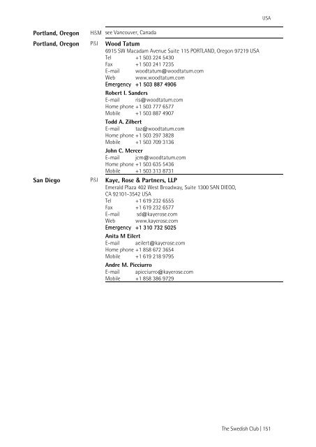 List of Correspondents 2013 - The Swedish Club