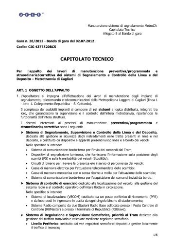 CAPITOLATO TECNICO - ARST SpA
