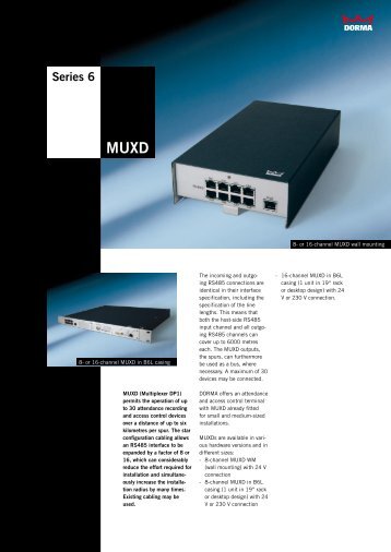 Series 6 MUXD - Dorma