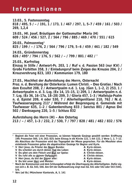 Kirchenmusikalischen Informationen - Bistum Hildesheim