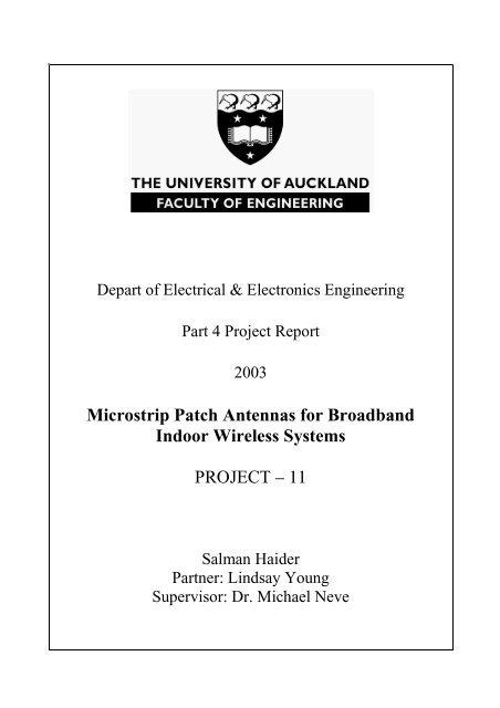 Microstrip Patch Antennas for Broadband Indoor Wireless Systems ...