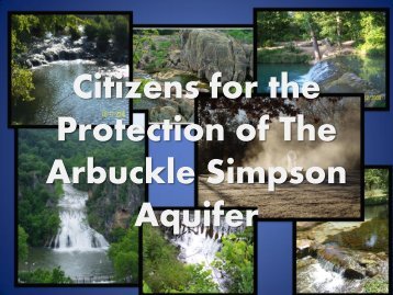 Citizens for the Protection of The Arbuckle Simpson Aquifer - Water ...