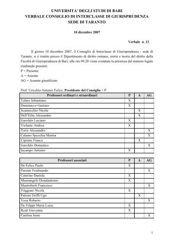 verbale n. 12 del 10 dicembre 2007. pdf - Dipartimento di ...